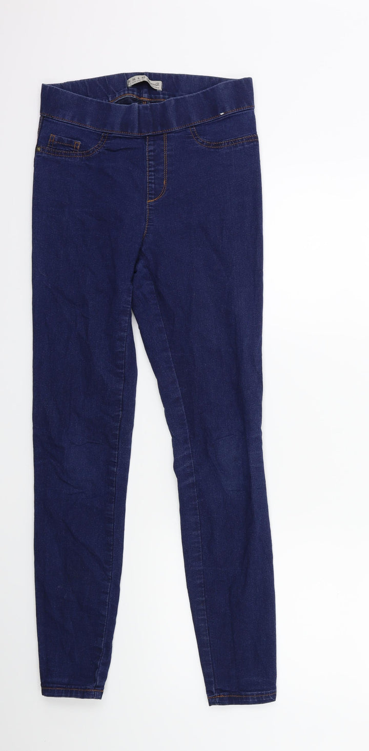 Denim & Co. Womens Blue Denim Jegging Jeans Size 8 L28 in