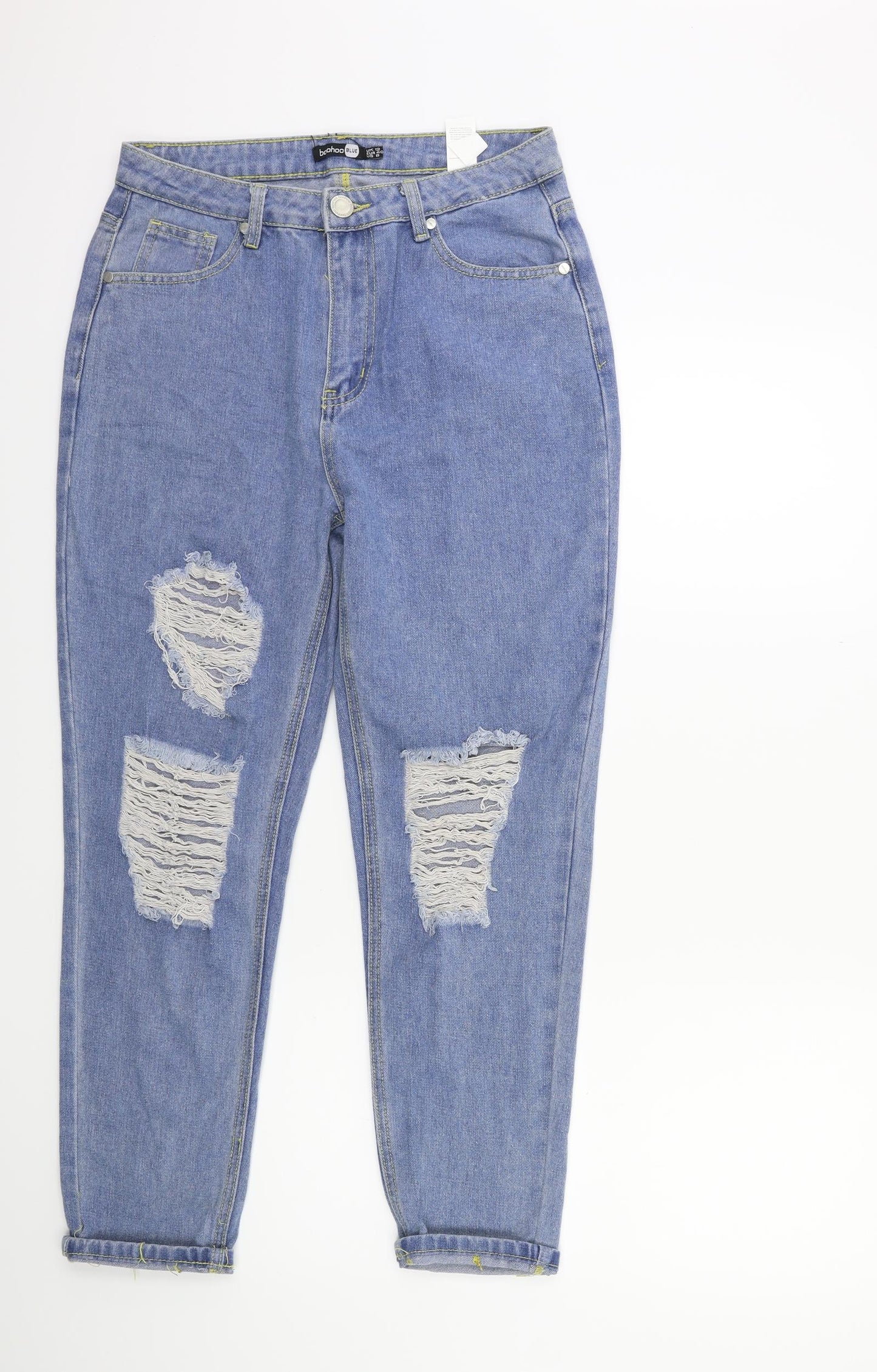 Boohoo Womens Blue  Denim Mom Jeans Size 12 L26 in