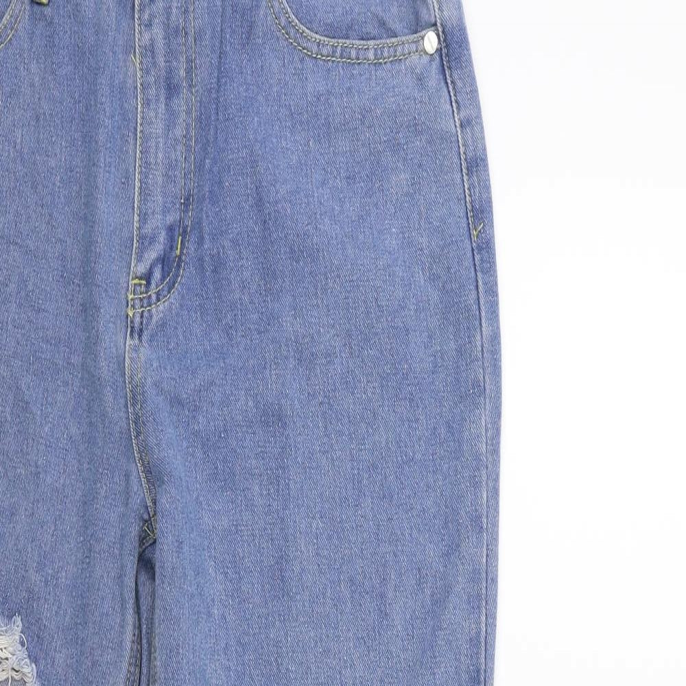 Boohoo Womens Blue  Denim Mom Jeans Size 12 L26 in