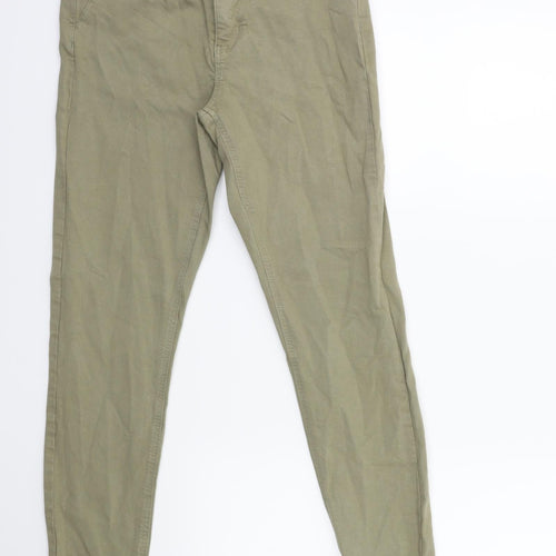Denim & Co. Womens Green  Denim Skinny Jeans Size 10 L27 in