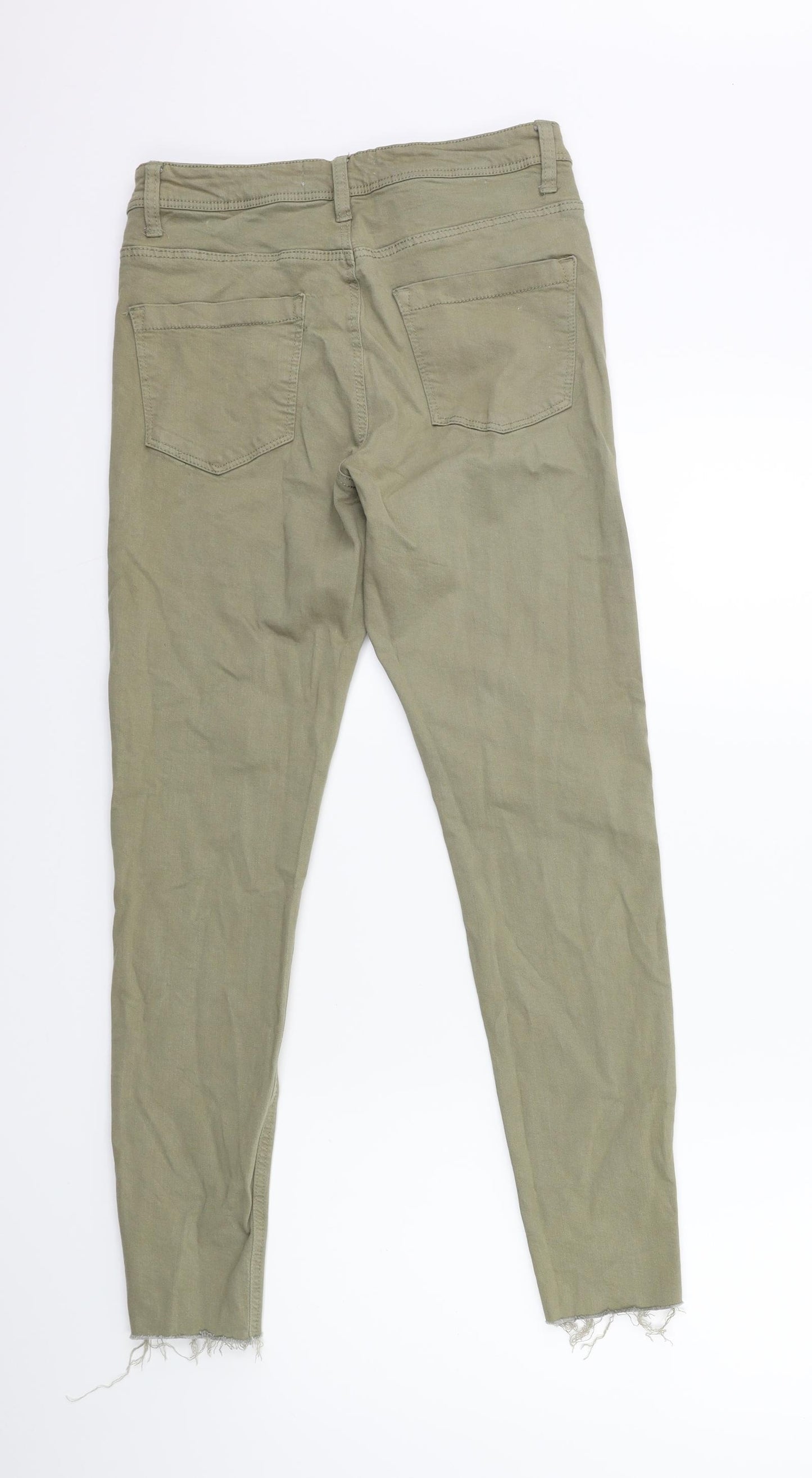 Denim & Co. Womens Green  Denim Skinny Jeans Size 10 L27 in
