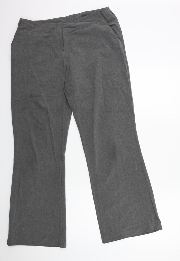 F&F Womens Grey Trousers Size 14 L30 in