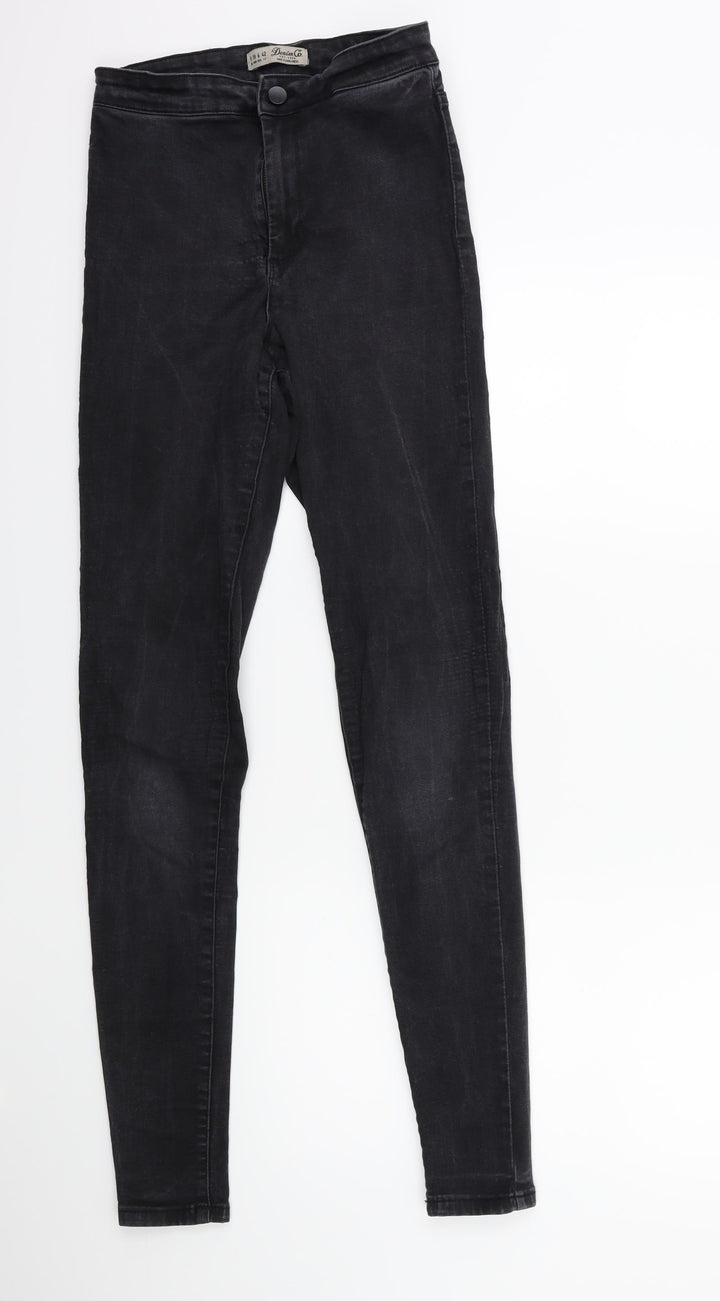 Denim & Co. Womens Black Denim Skinny Jeans Size 10 L32 in