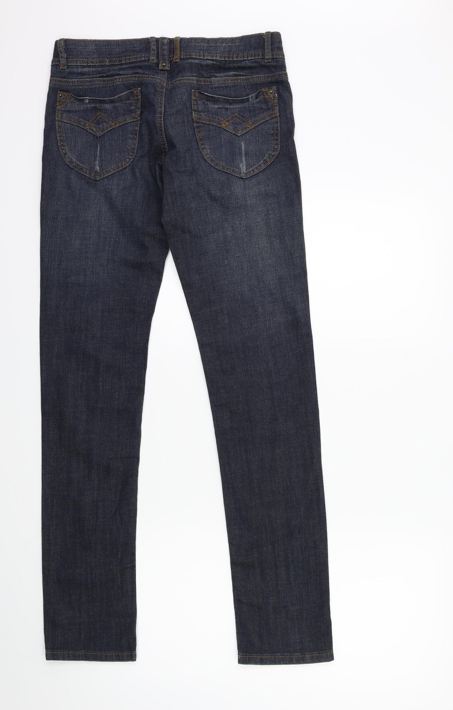 Miss Selfridge Womens Blue  Denim Straight Jeans Size 10 L30 in
