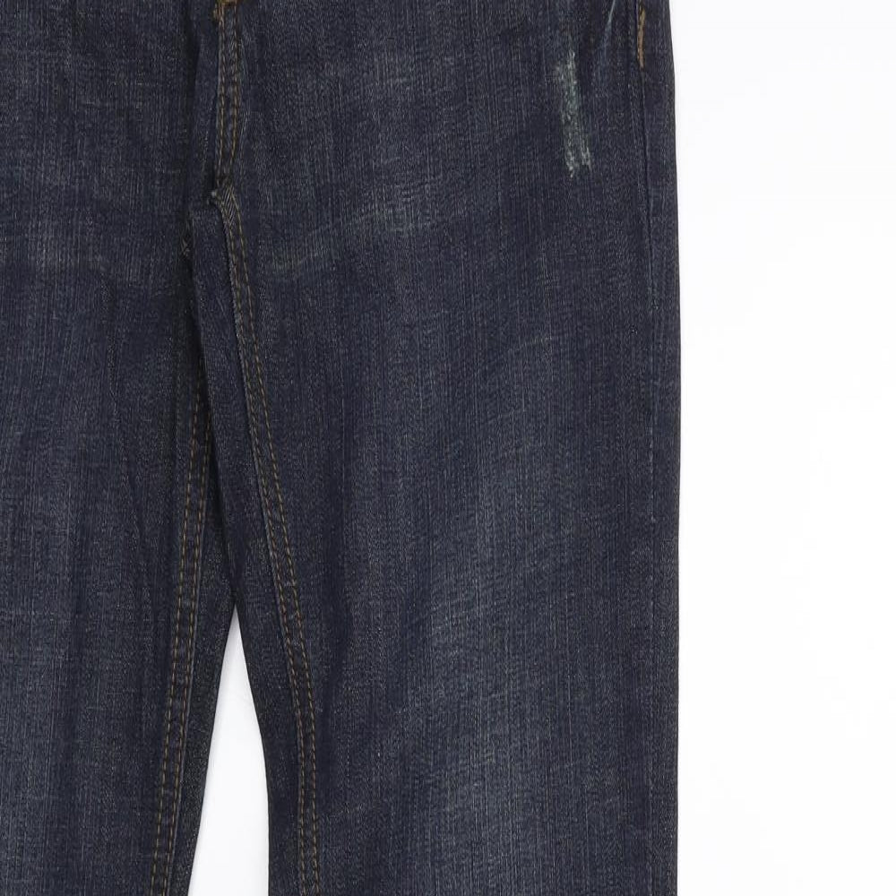Miss Selfridge Womens Blue  Denim Straight Jeans Size 10 L30 in