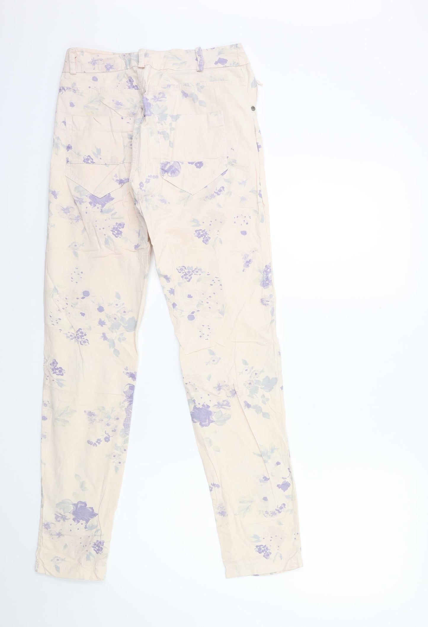 Preworn Womens Pink Floral  Skinny Jeans Size 26 in L30 in