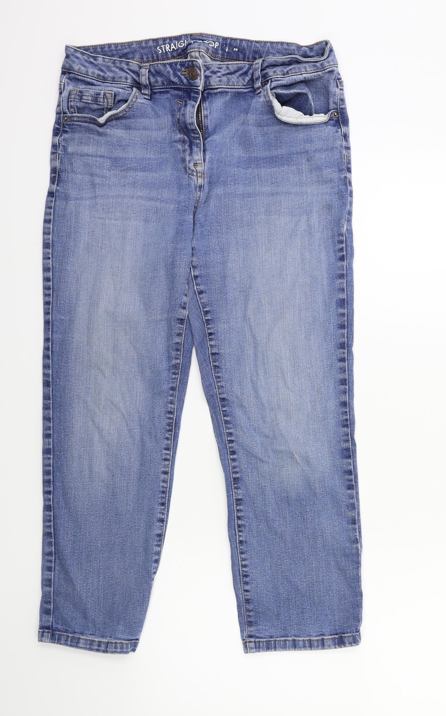 NEXT Womens Blue  Denim Cropped Jeans Size 14 L23 in