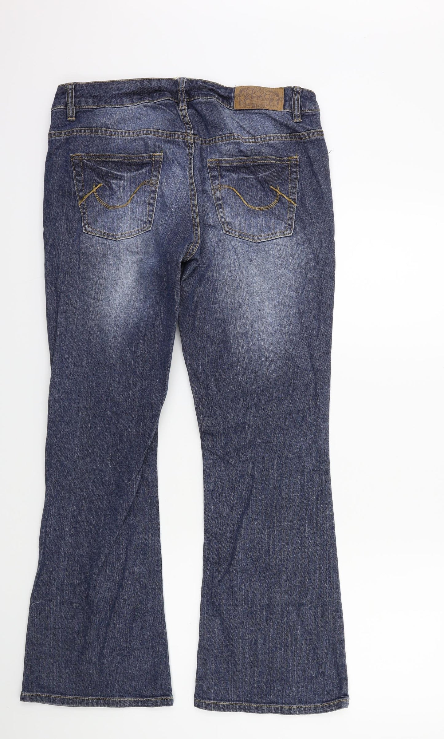 Ellos Womens Blue  Denim Flared Jeans Size 14 L29 in