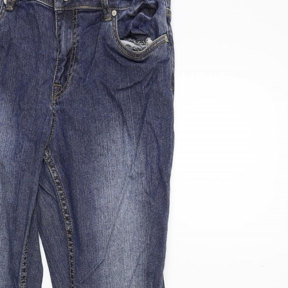 Ellos Womens Blue  Denim Flared Jeans Size 14 L29 in