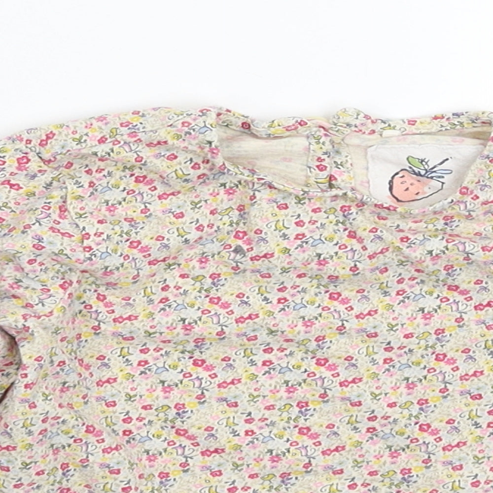 NEXT Girls Multicoloured Floral  Basic T-Shirt Size 3-4 Years