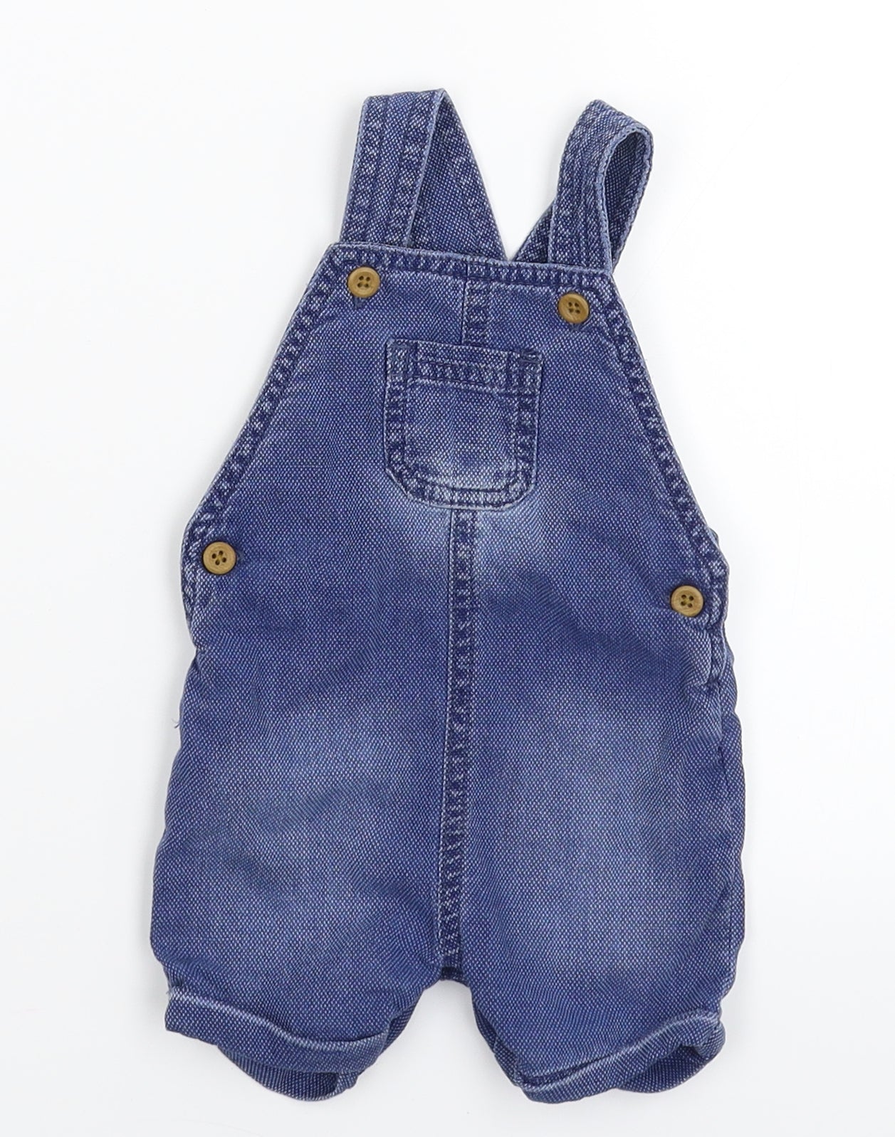 Fred & Flo Baby Blue   Dungaree One-Piece Size 0-3 Months