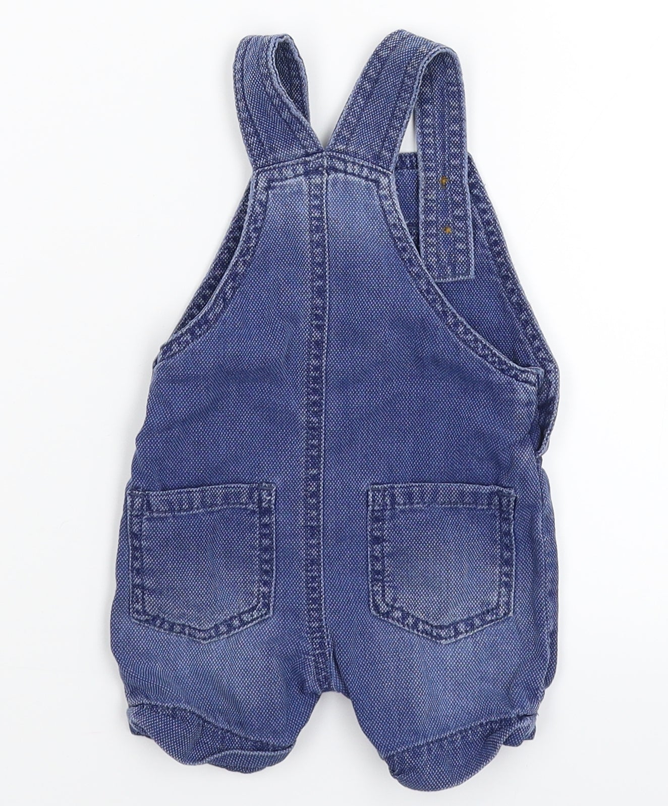 Fred & Flo Baby Blue   Dungaree One-Piece Size 0-3 Months