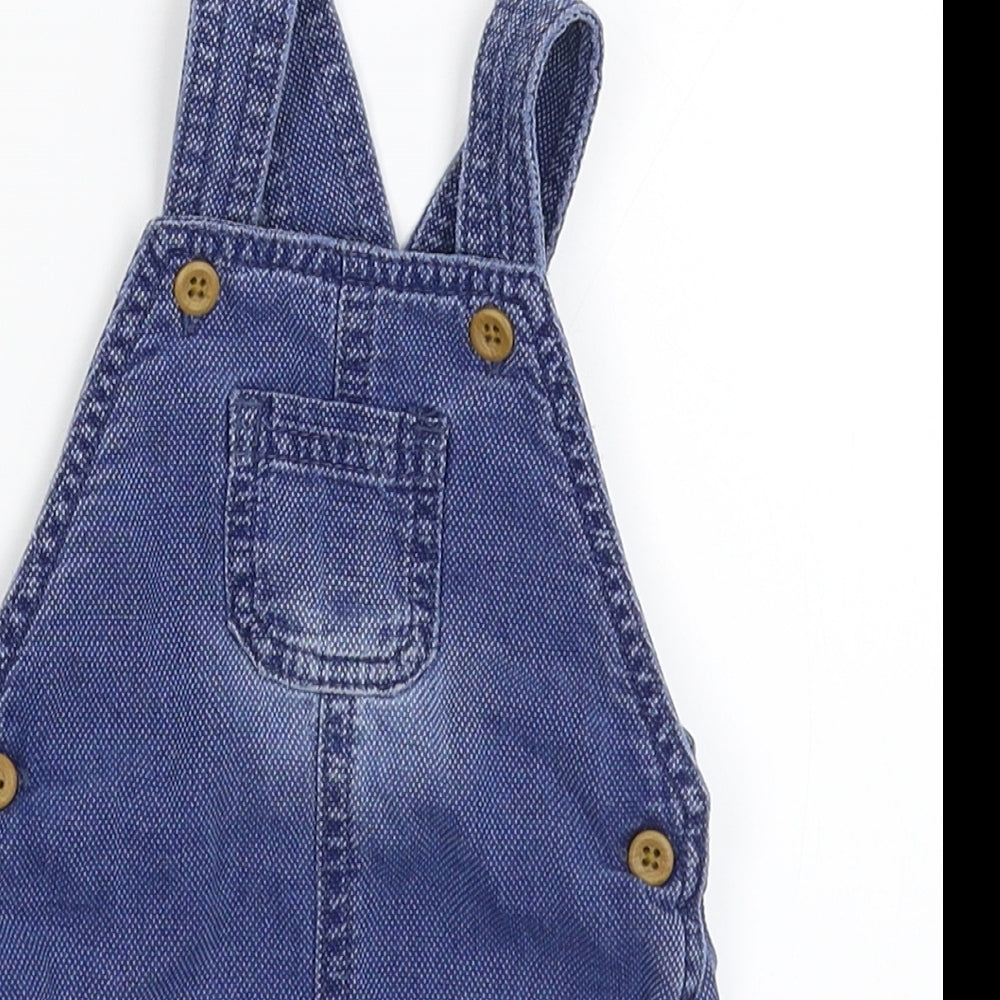Fred & Flo Baby Blue   Dungaree One-Piece Size 0-3 Months