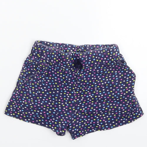 Diva Girls Blue Polka Dot  Sweat Shorts Size 4-5 Years