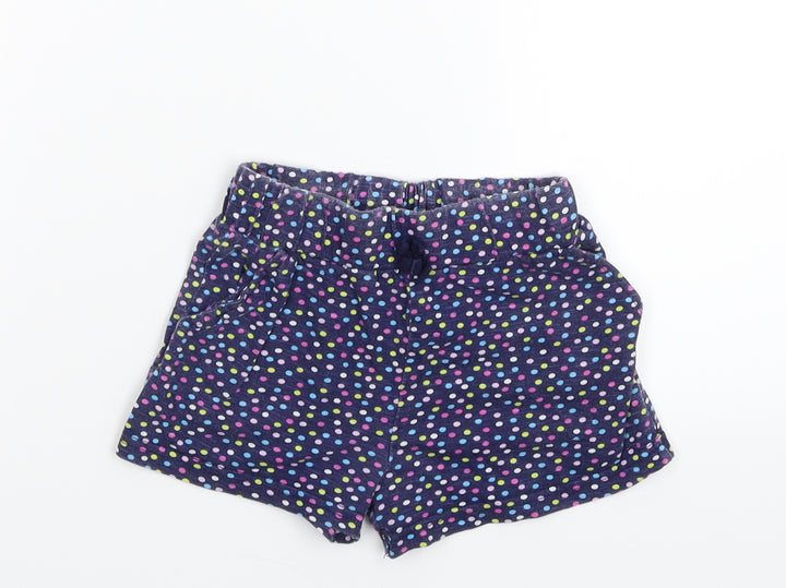 Diva Girls Blue Polka Dot Sweat Shorts Size 4-5 Years