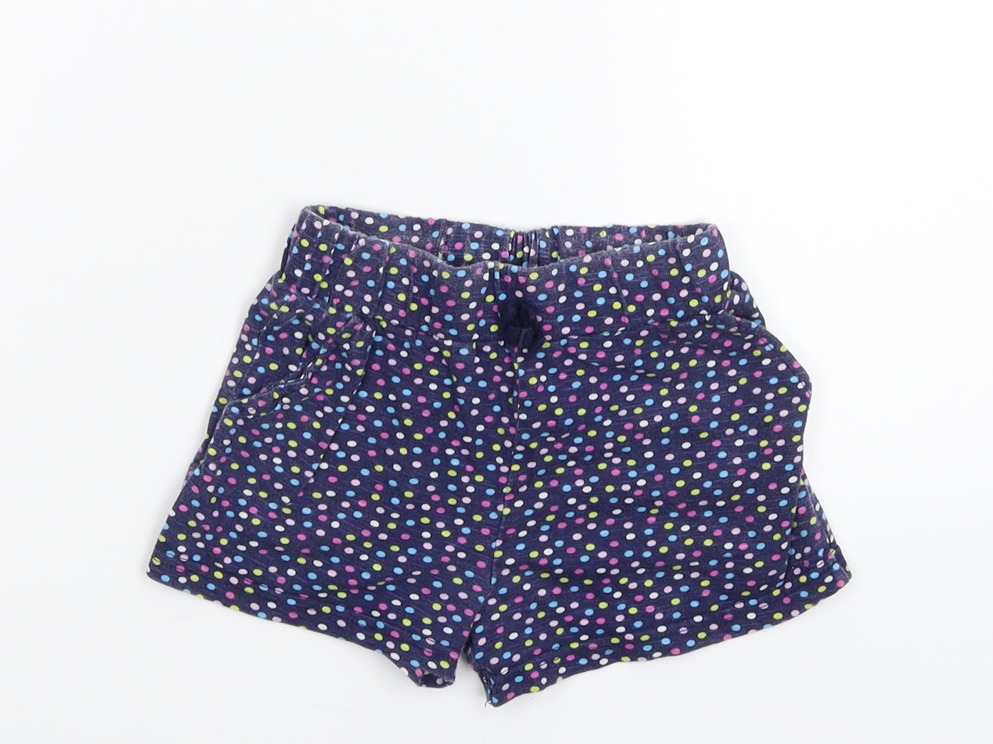 Diva Girls Blue Polka Dot  Sweat Shorts Size 4-5 Years