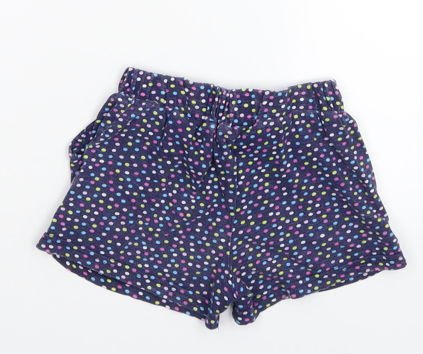 Diva Girls Blue Polka Dot  Sweat Shorts Size 4-5 Years