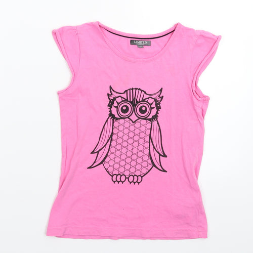 Marks and Spencer Girls Pink   Basic T-Shirt Size 7 Years