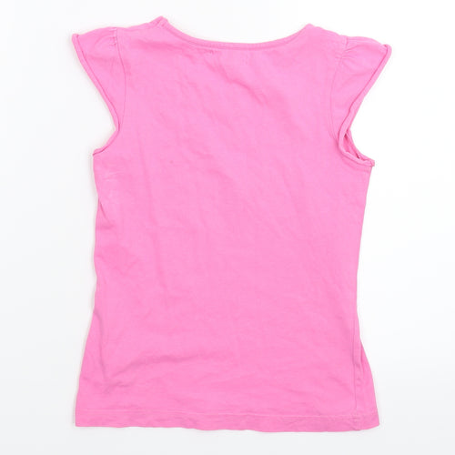 Marks and Spencer Girls Pink   Basic T-Shirt Size 7 Years