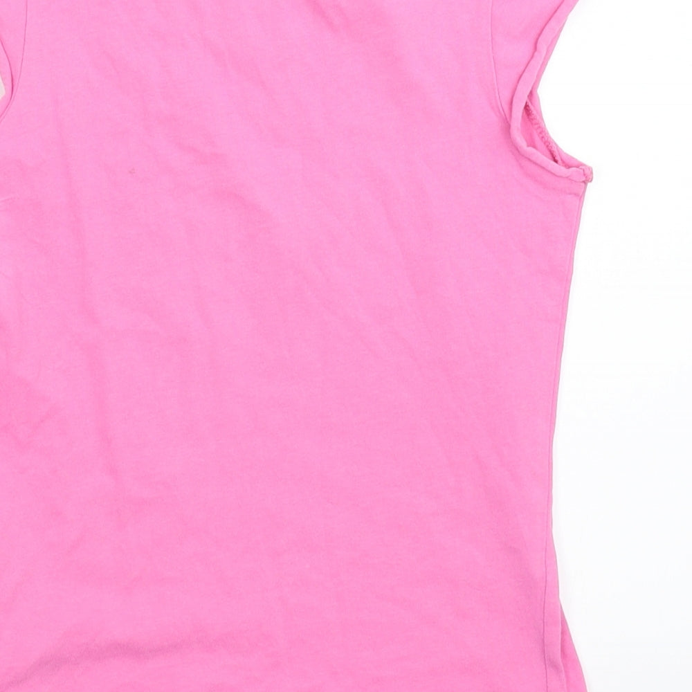 Marks and Spencer Girls Pink   Basic T-Shirt Size 7 Years