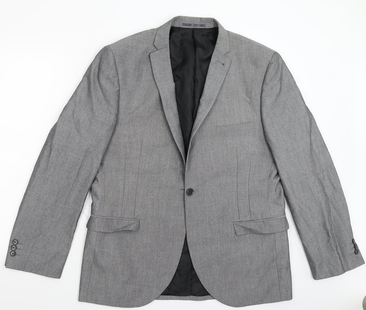 Ventura Mens Grey   Jacket Suit Jacket Size 44