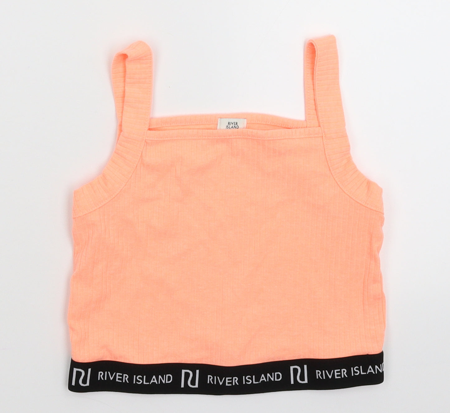 River Island Girls Orange   Cropped Tank Size 9-10 Years