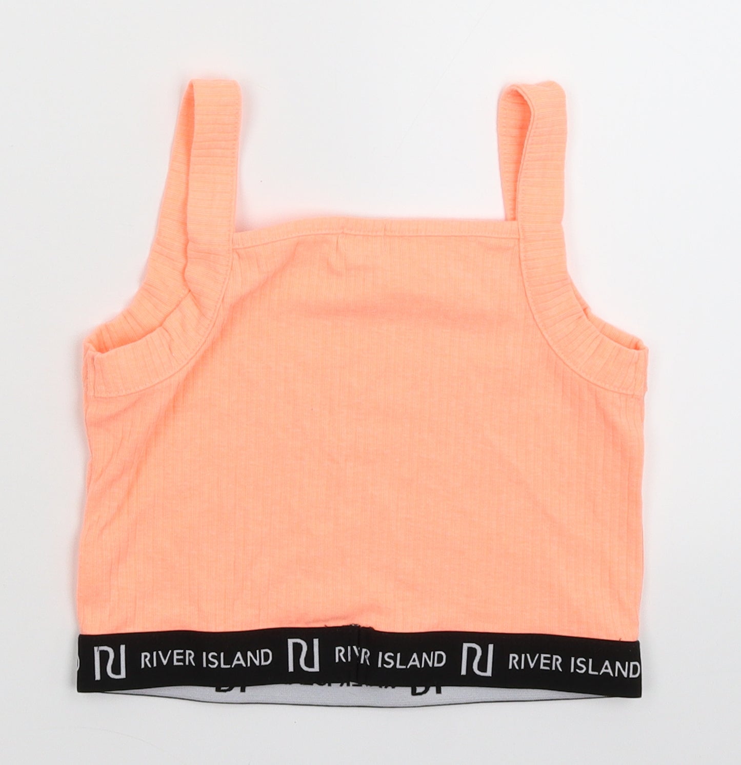 River Island Girls Orange   Cropped Tank Size 9-10 Years
