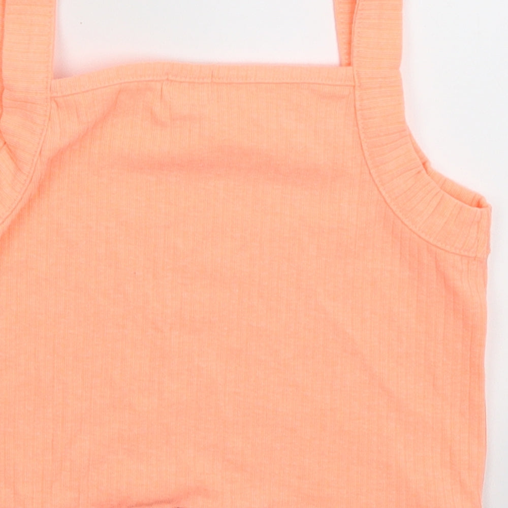 River Island Girls Orange   Cropped Tank Size 9-10 Years