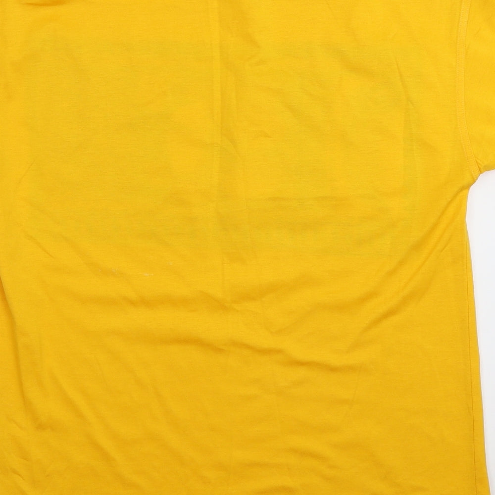 Portara Mens Yellow    T-Shirt Size S