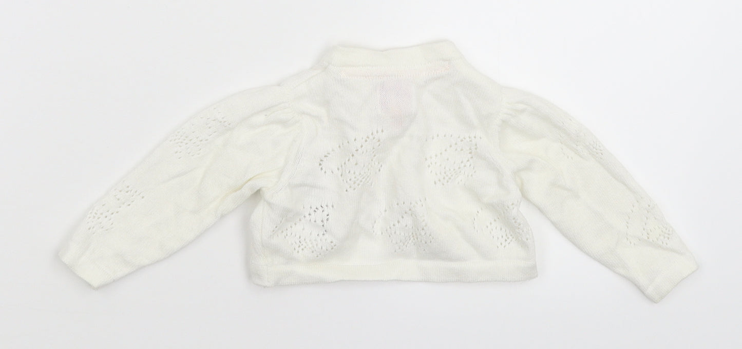 Ted Baker Baby White  Knit Cardigan Jumper Size 0-3 Months