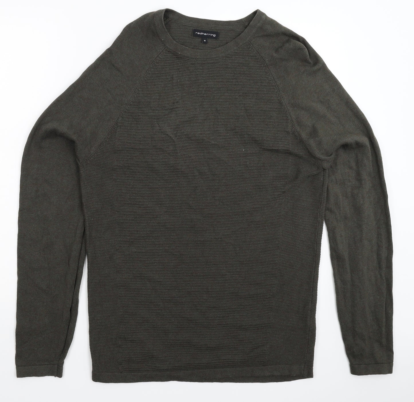 Red Herring Mens Grey  Knit Pullover Jumper Size M