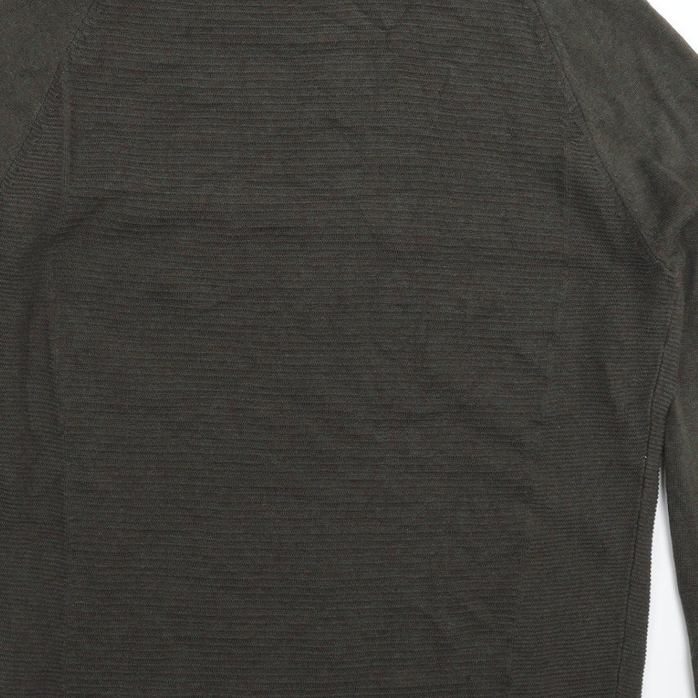 Red Herring Mens Grey  Knit Pullover Jumper Size M