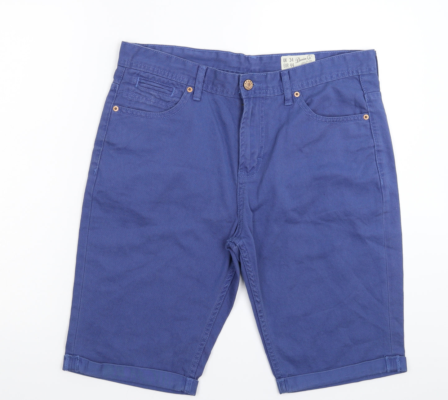 Denim & Co. Mens Blue  Denim Bermuda Shorts Size 34