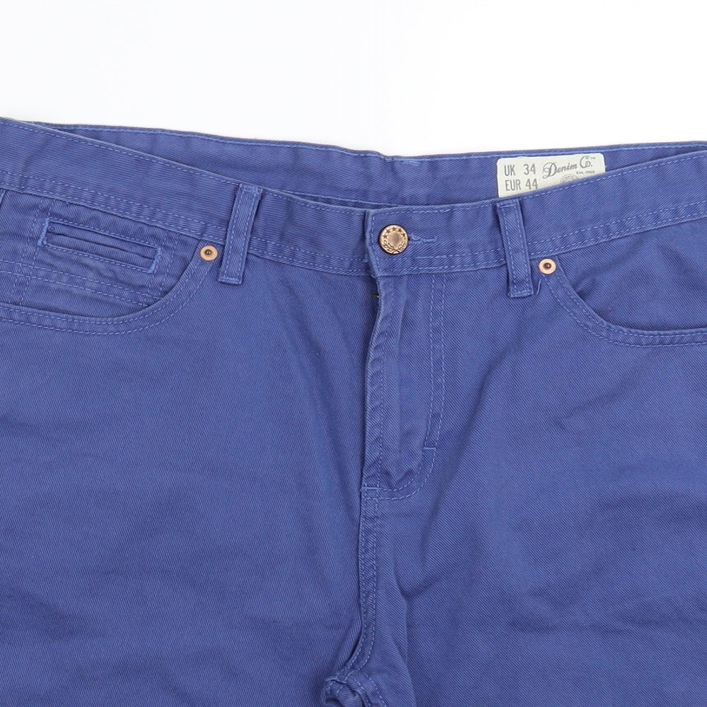 Denim & Co. Mens Blue  Denim Bermuda Shorts Size 34