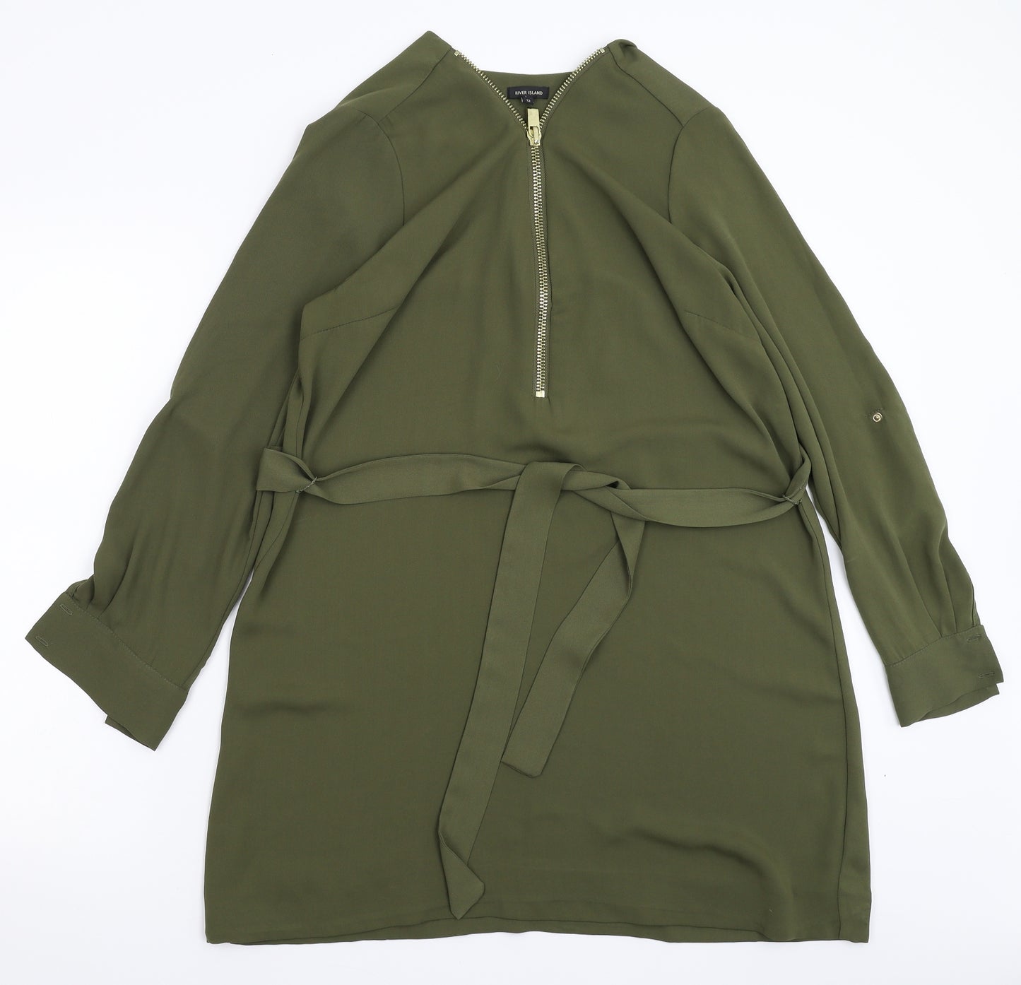 River Island Womens Green   Shirt Dress  Size 12