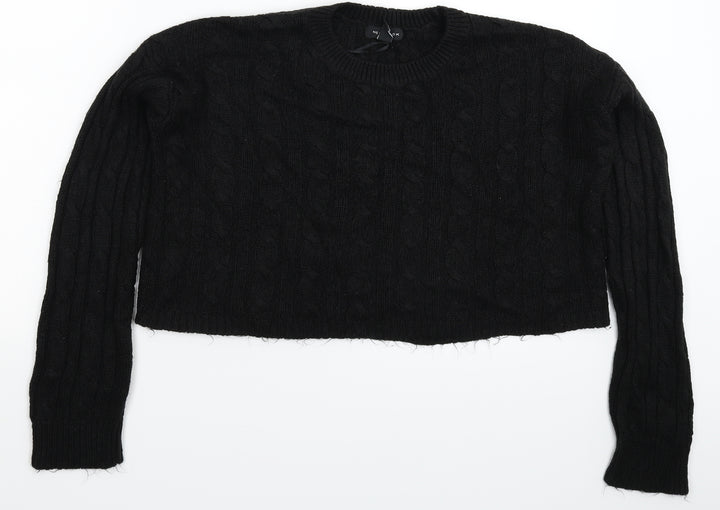 New Look Womens Black  Knit Pullover Jumper Size M