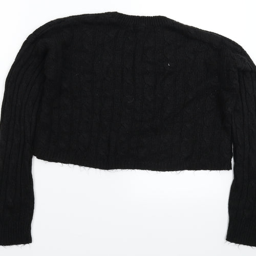 New Look Womens Black  Knit Pullover Jumper Size M