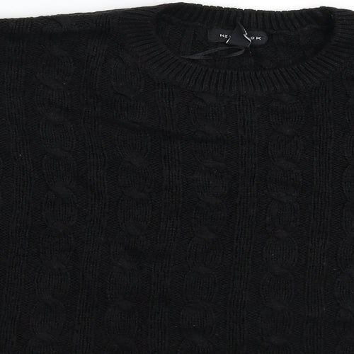 New Look Womens Black  Knit Pullover Jumper Size M