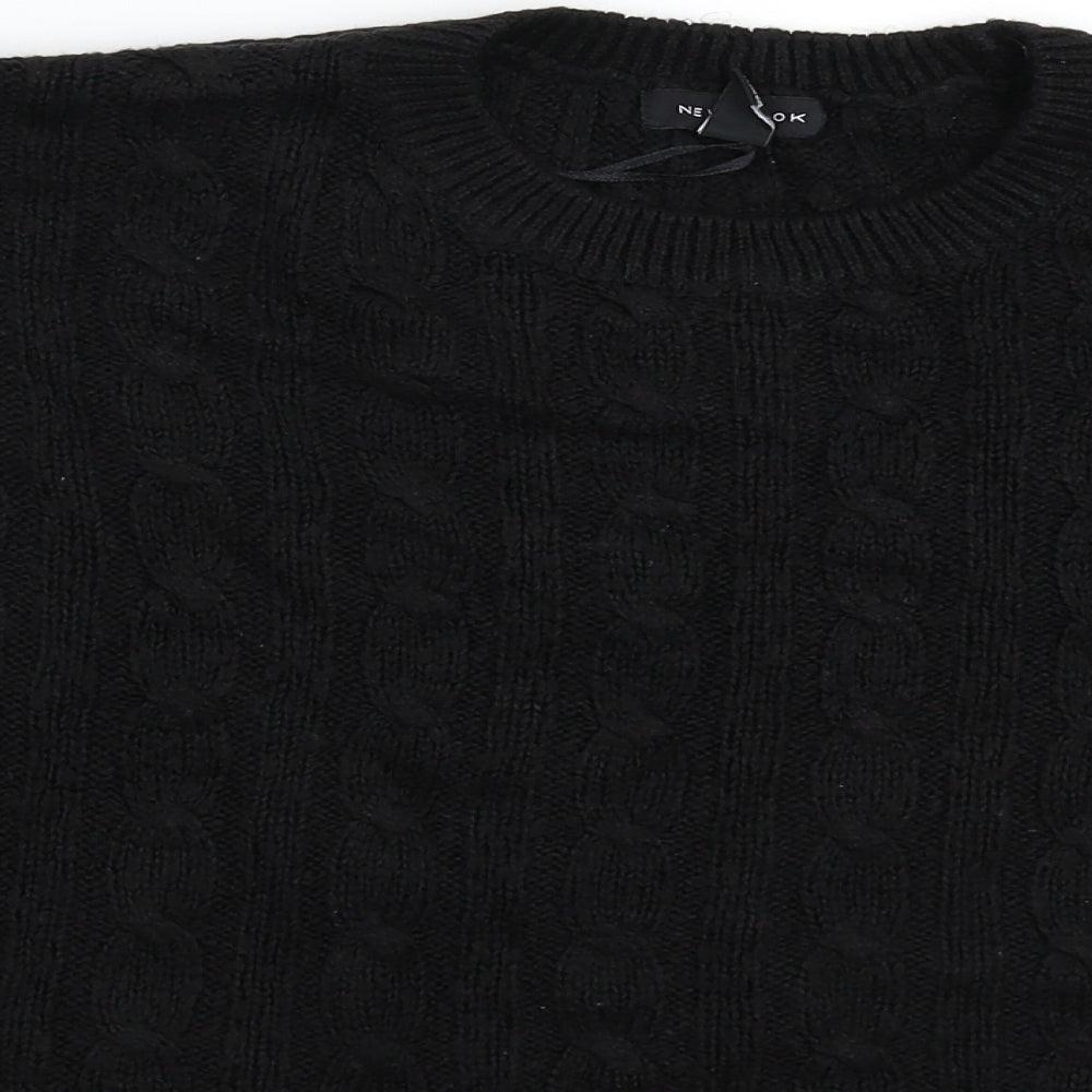 New Look Womens Black  Knit Pullover Jumper Size M