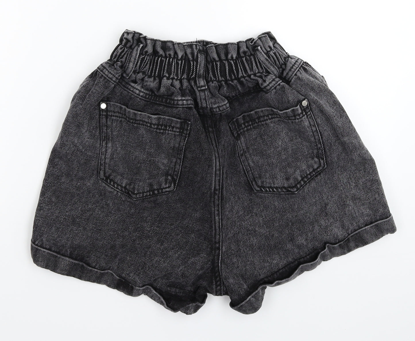 New Look Womens Black  Denim Hot Pants Shorts Size 12