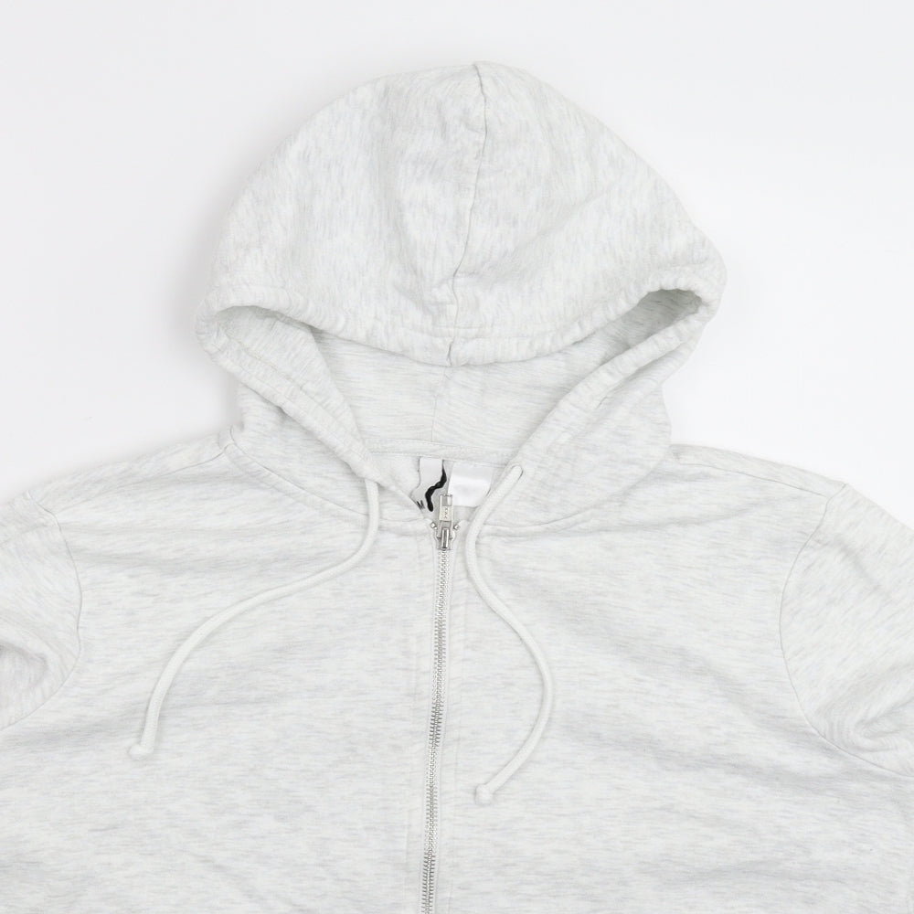 Divided Womens White   Full Zip Hoodie Size M