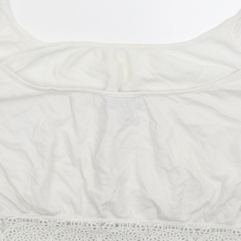 Topshop Womens White   Cropped Tank Size 12