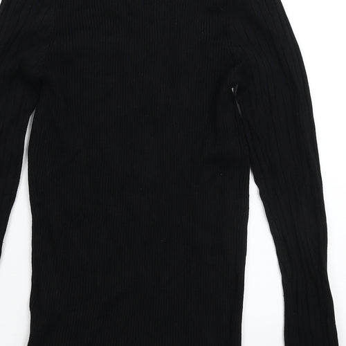 New Look Womens Black  Knit Pullover Jumper Size 12