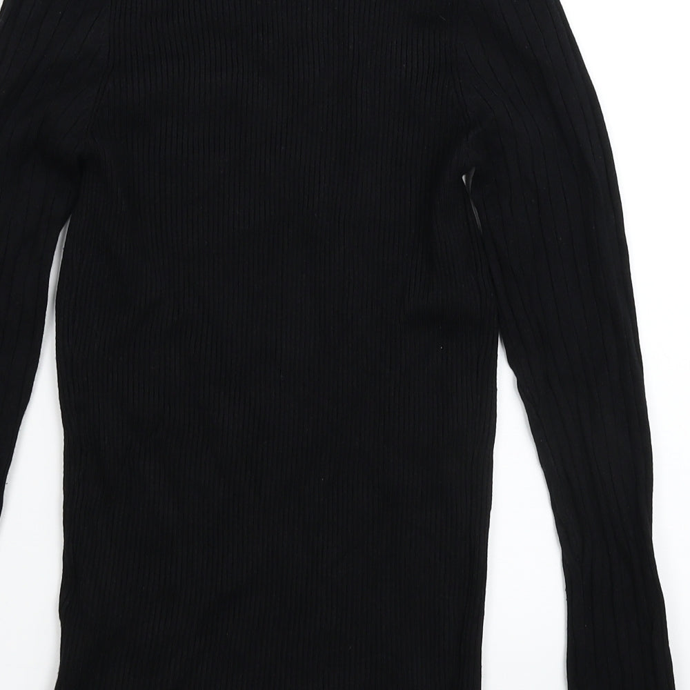 New Look Womens Black  Knit Pullover Jumper Size 12