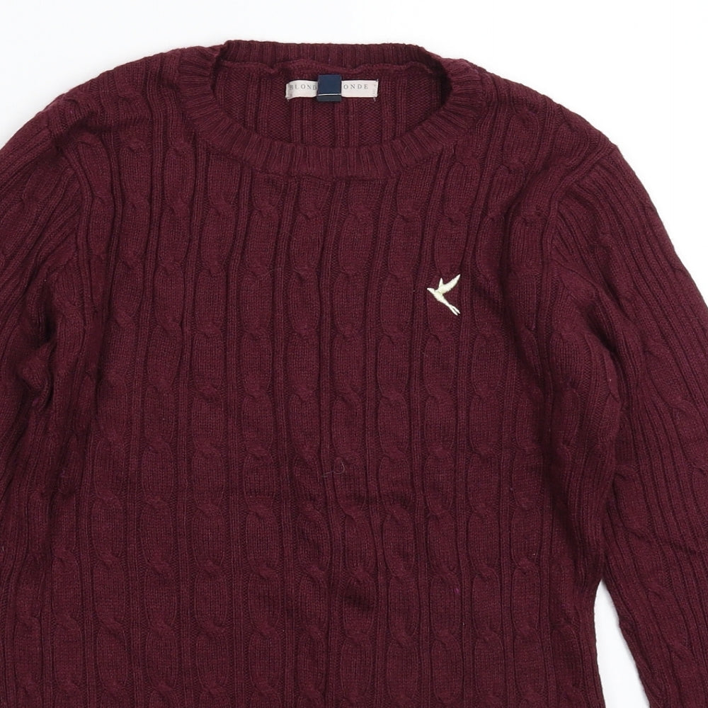 Blonde & Blonde  Womens Brown  Knit Pullover Jumper Size 10