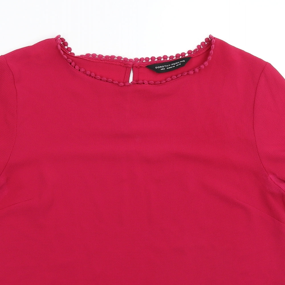 Dorothy Perkins Womens Pink   Basic Blouse Size 12