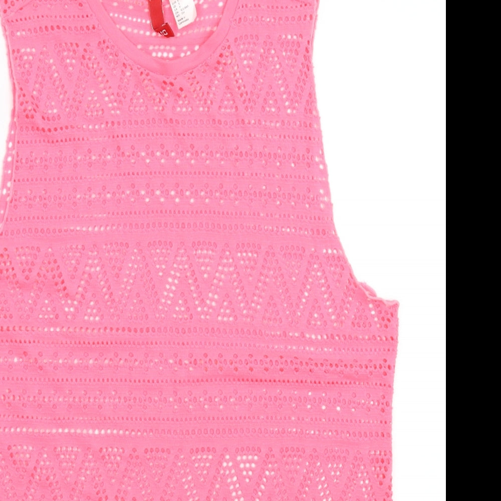 Divided Womens Pink   Basic Tank Size S