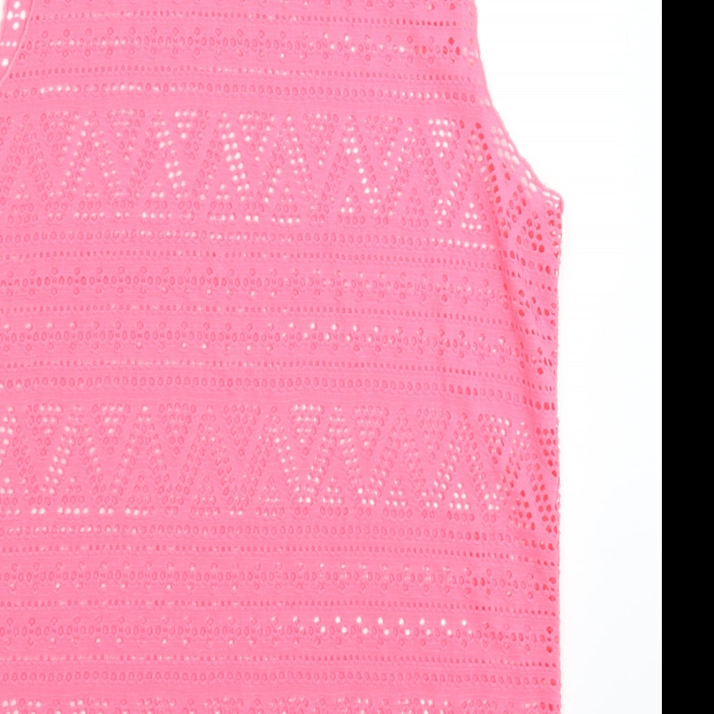 Divided Womens Pink   Basic Tank Size S