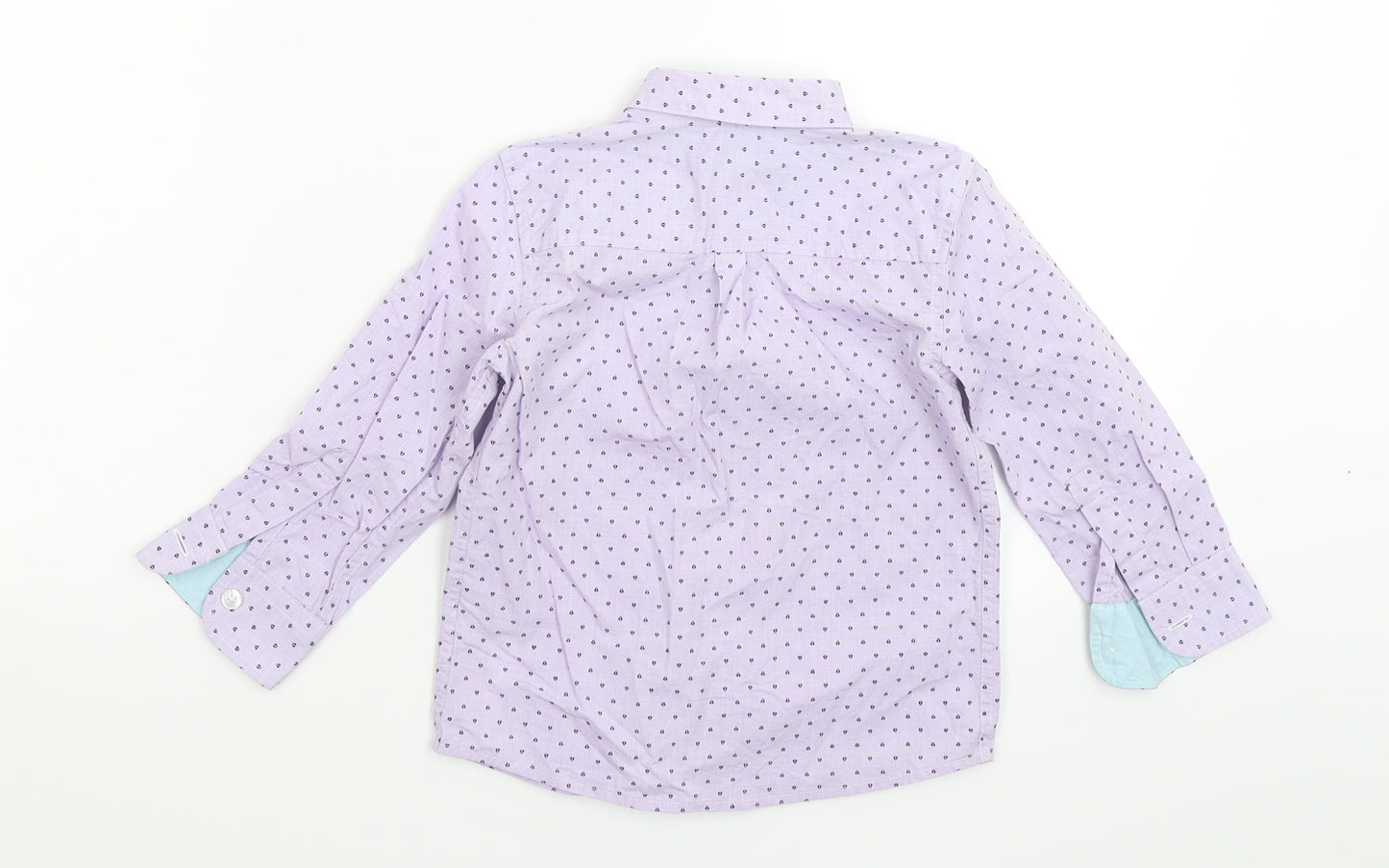 Ted Baker Boys Purple Geometric  Basic Button-Up Size 3-4 Years