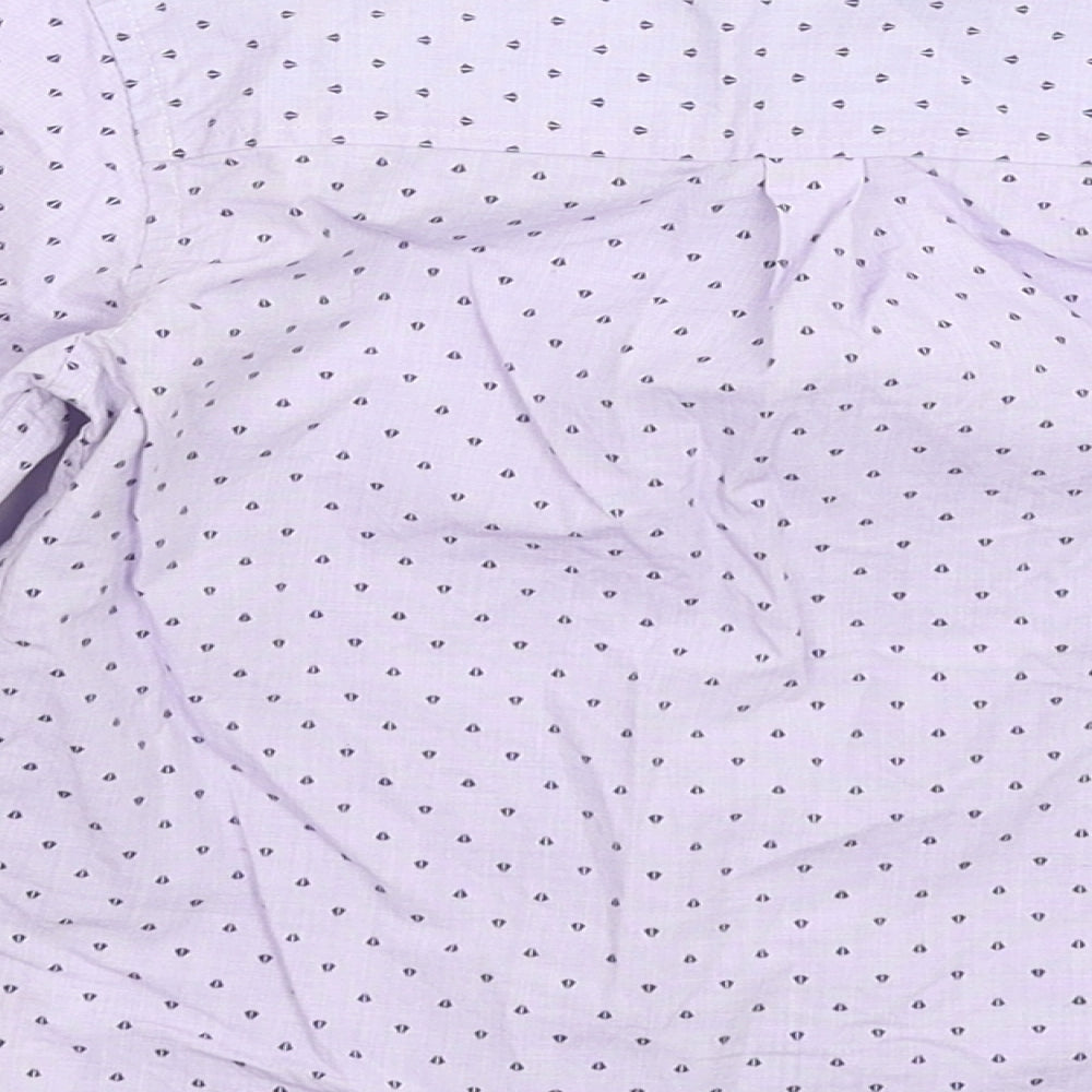 Ted Baker Boys Purple Geometric  Basic Button-Up Size 3-4 Years